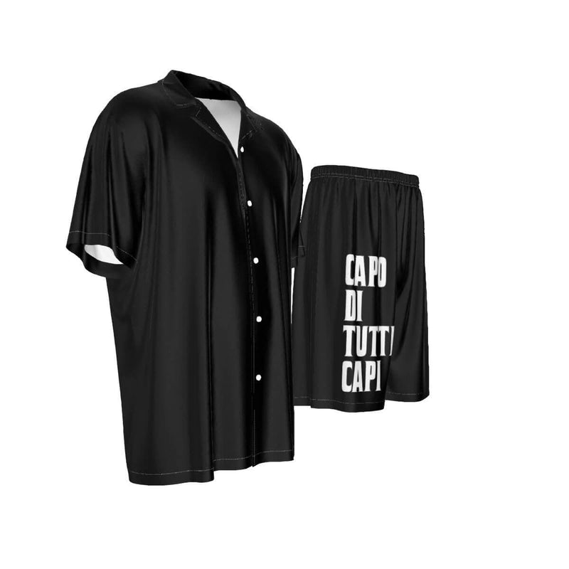 Capo Di Tutti Capi Italian Mobster Silk Shirt Suit Set