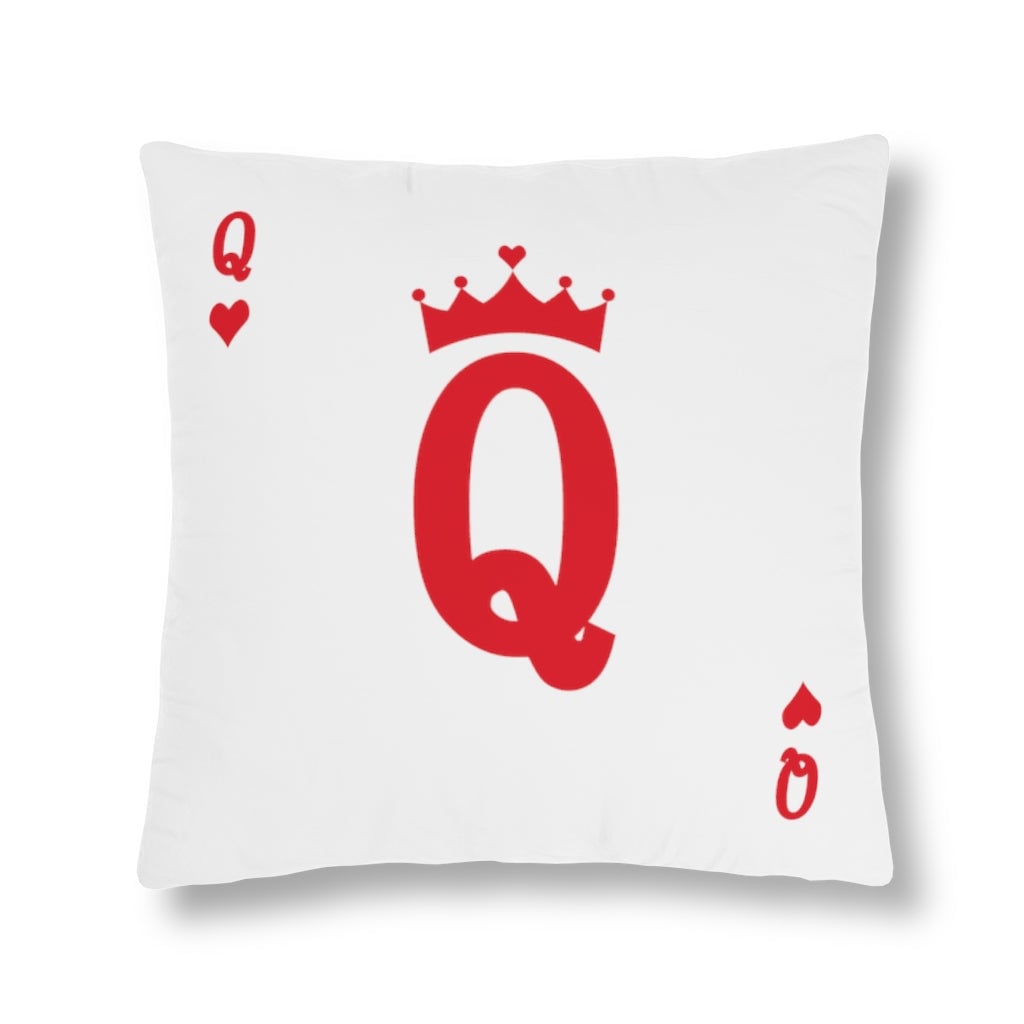 Card Queen’s hearts for Real Boss Lady Red Waterproof Pillows