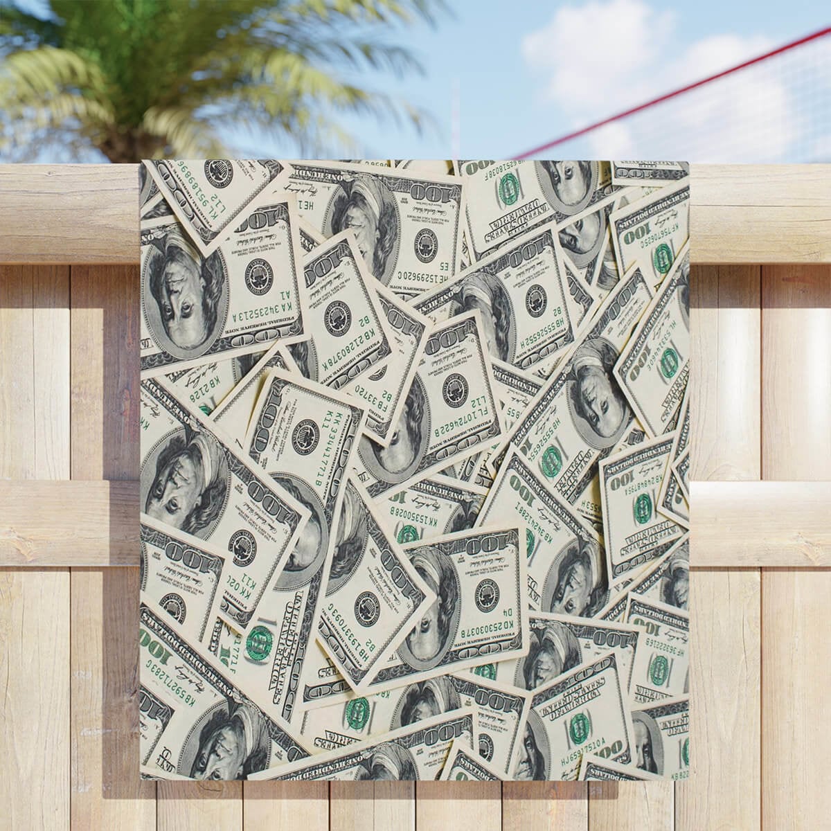 Cash Money Art Dollar Millionaire Beach Towel