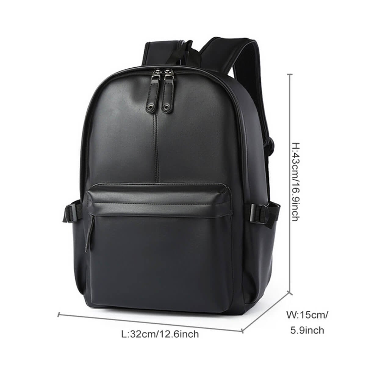 Casual Leather Fashion School Waterproof Backpack