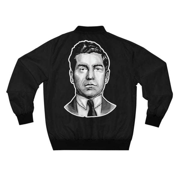 Charles Lucky Luciano Drawing Mobster Bomber Jacket