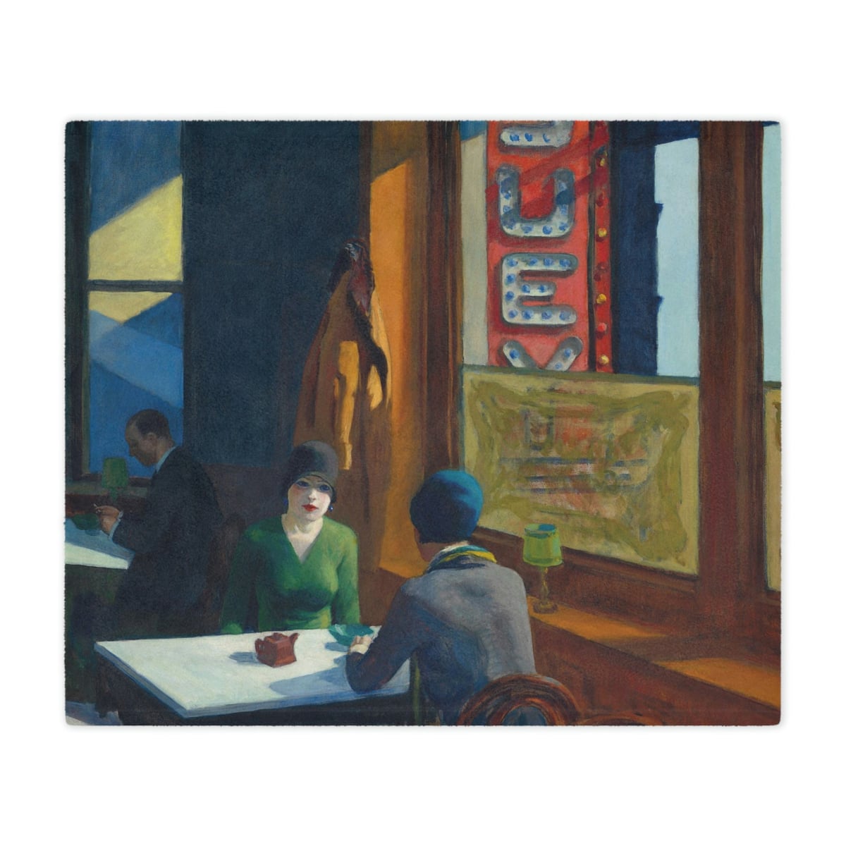 Indulge in the iconic art of Edward Hopper with this masterpiece blanket 