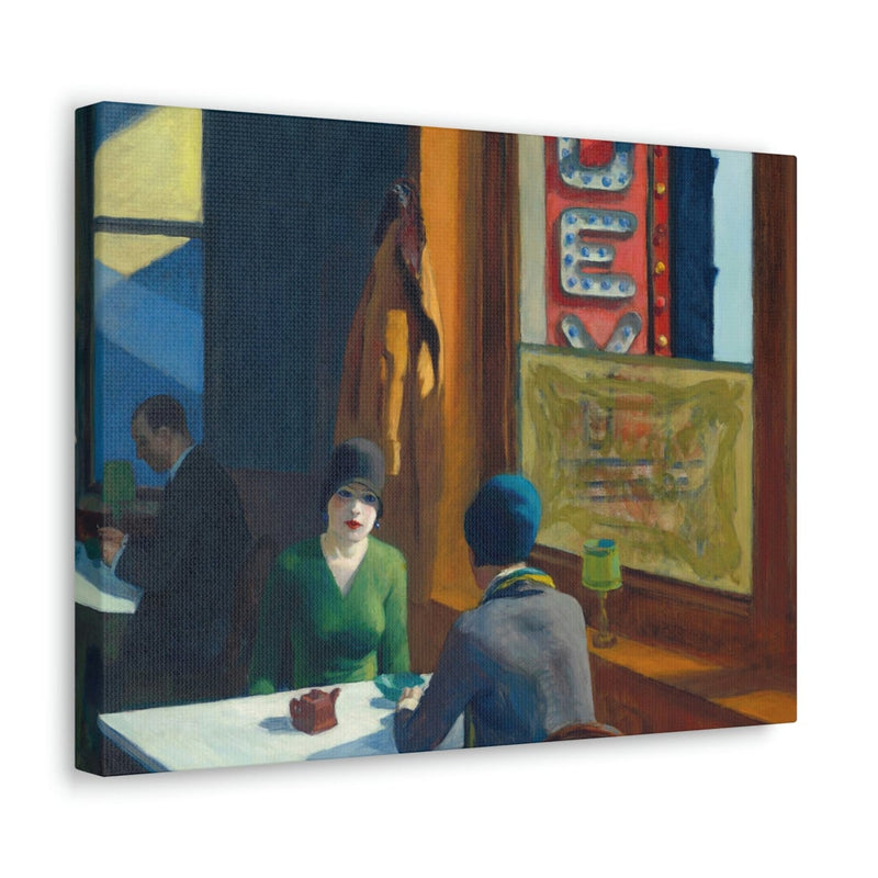 Chop Suey by Edward Hopper Art Canvas Gallery Wraps