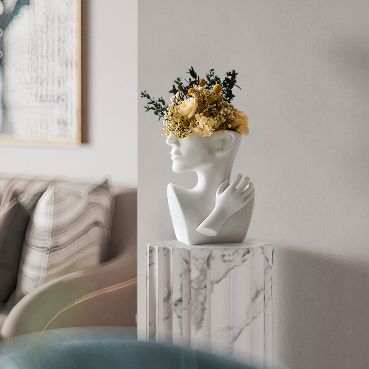 Creative Resin Sculpture Abstract Art Vase Modern Decoration Art