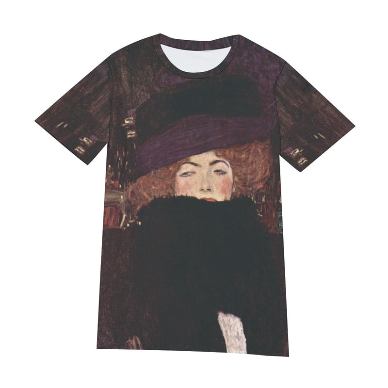 Dame mit Hut und Federboa Gustav Klimt T-Shirt