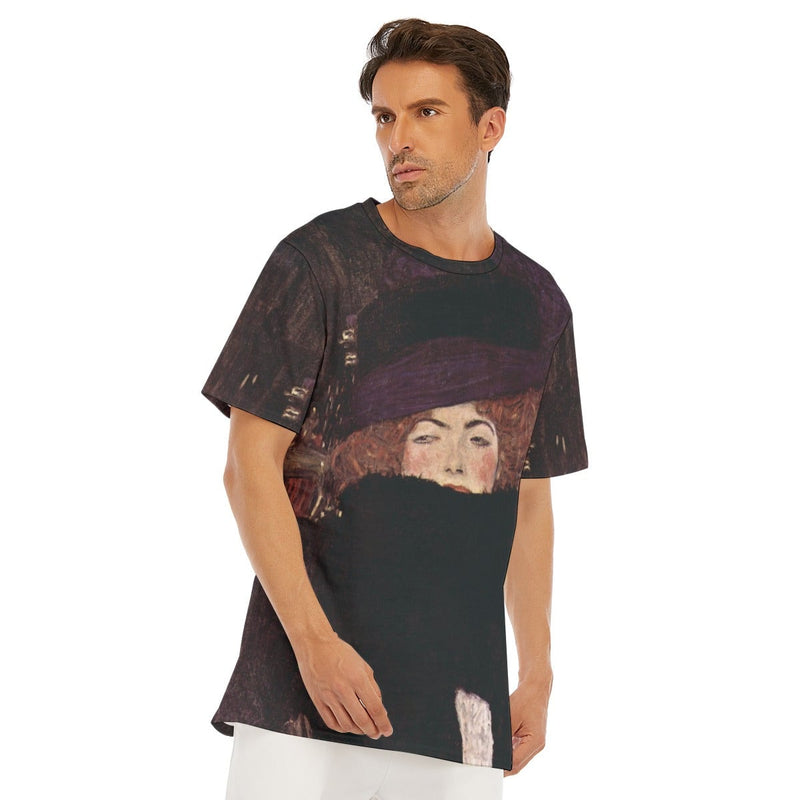 Dame mit Hut und Federboa Gustav Klimt T-Shirt