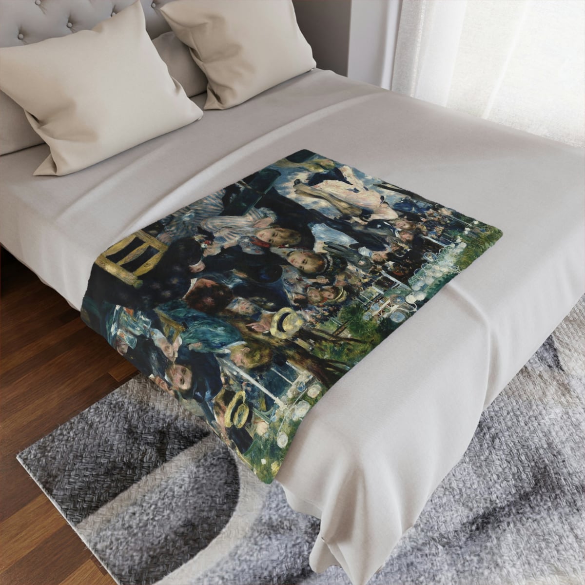 Renoir's timeless artistry on a soft and versatile blanket