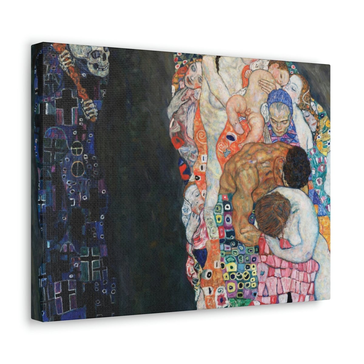 Death and Life by Gustav Klimt Art Canvas Gallery Wraps