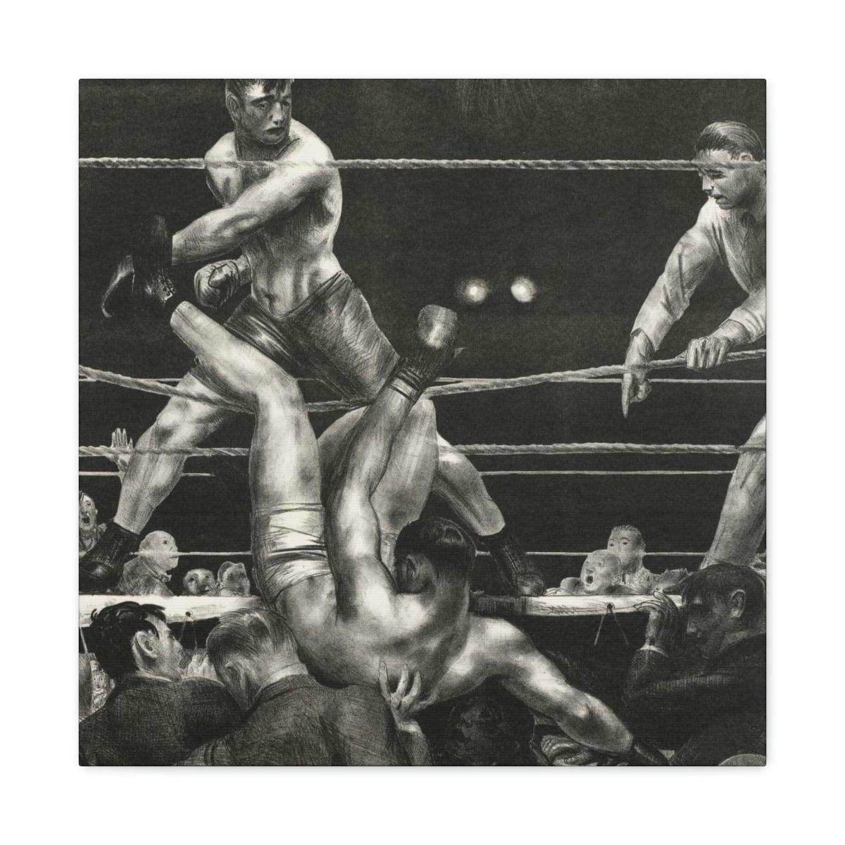 Dempsey and Firpo George Bellows Art Canvas Gallery Wraps