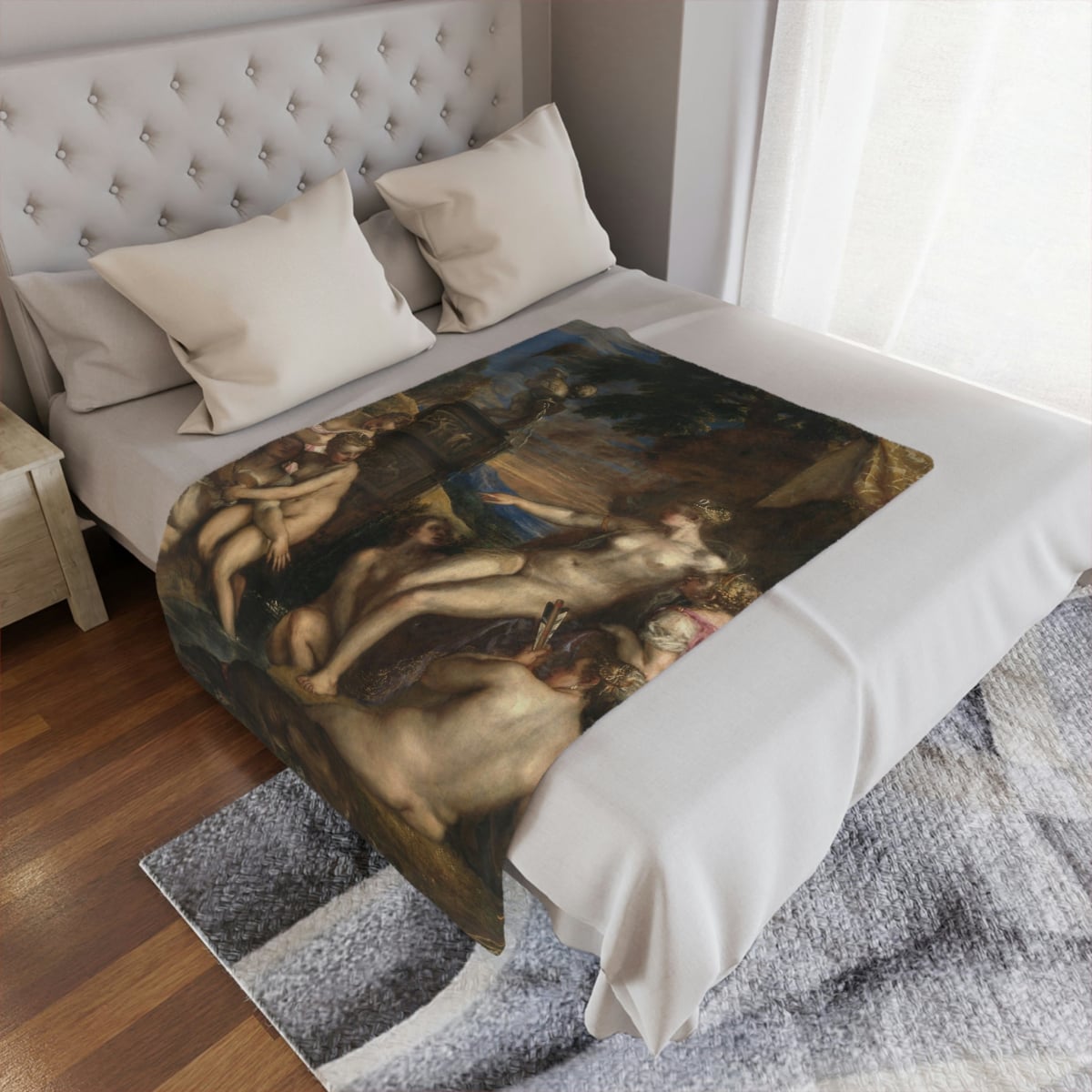 Gift idea: Titian's Diana and Callisto Art Blanket – a piece of art history.