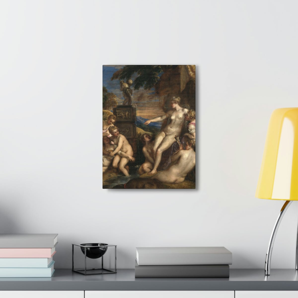 Diana and Callisto by Titian Art Canvas Gallery Wraps