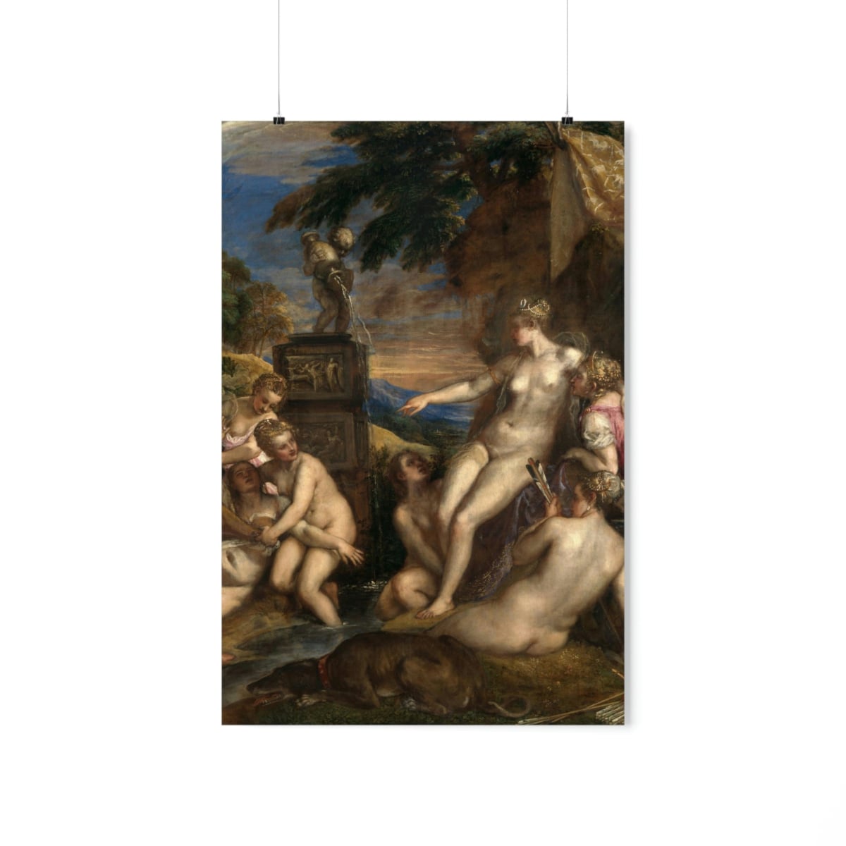 Diana and Callisto by Titian Art Premium Posters