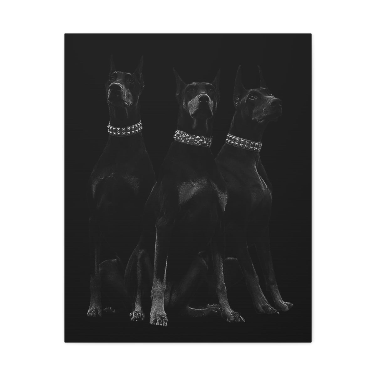 Dobermans Pinscher Gangster Dog Art Canvas Gallery Wraps