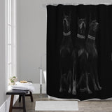 Dobermans Pinscher Gangster Dog Art Shower Curtains