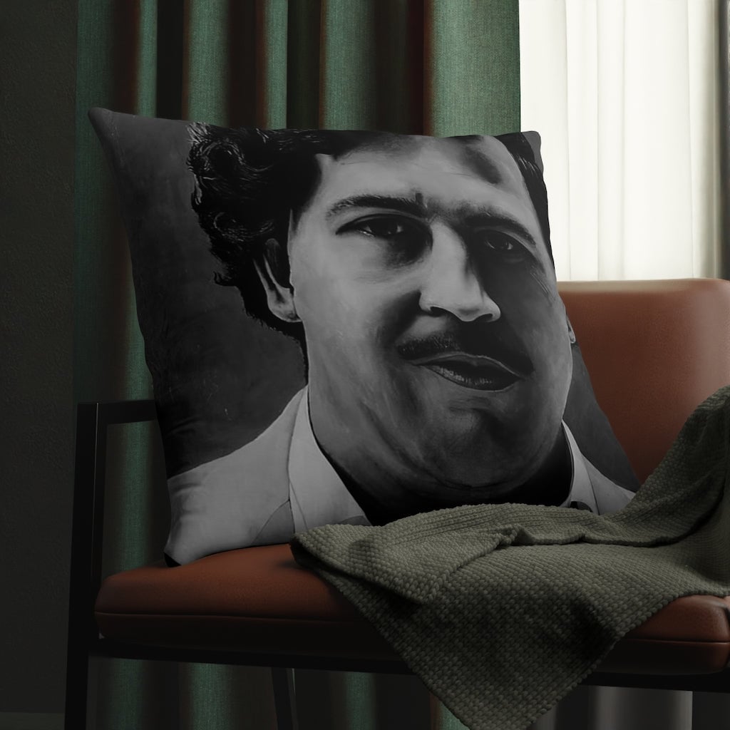 Don Pablo Escobar Painting Colombian Gentleman Waterproof Pillows