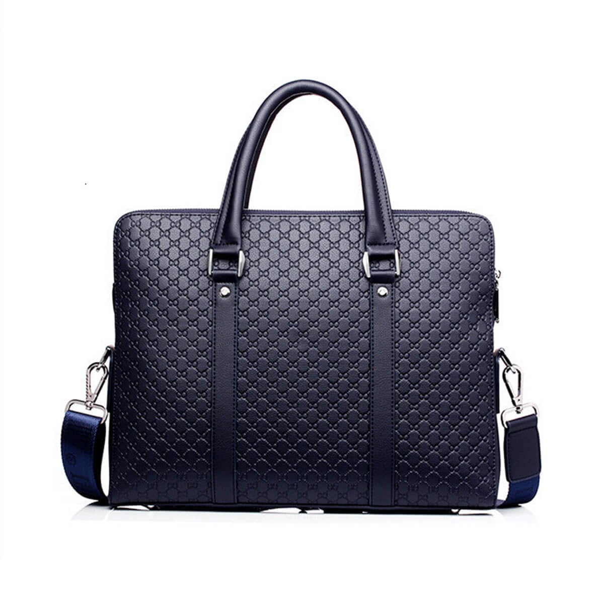 Double Layers Premium Leather Casual Business Briefcase