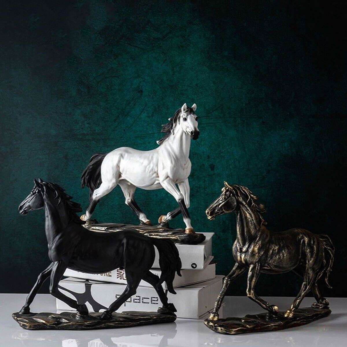 Sculpture de décoration animale de statue de cheval