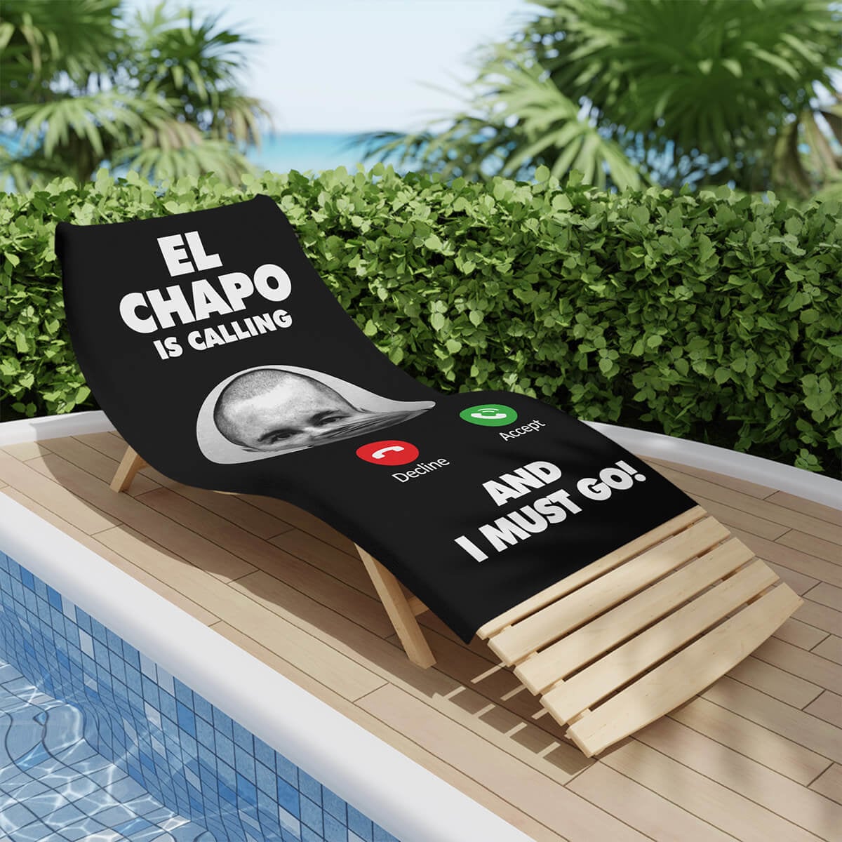 El Chapo is Calling Sinaloa Mexico Beach Towel