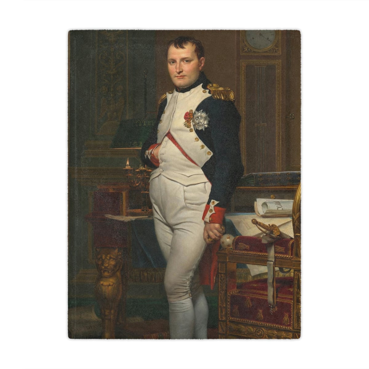 Emperor Napoleon in His Study at the Tuileries Blanket - Artistic Home Decor