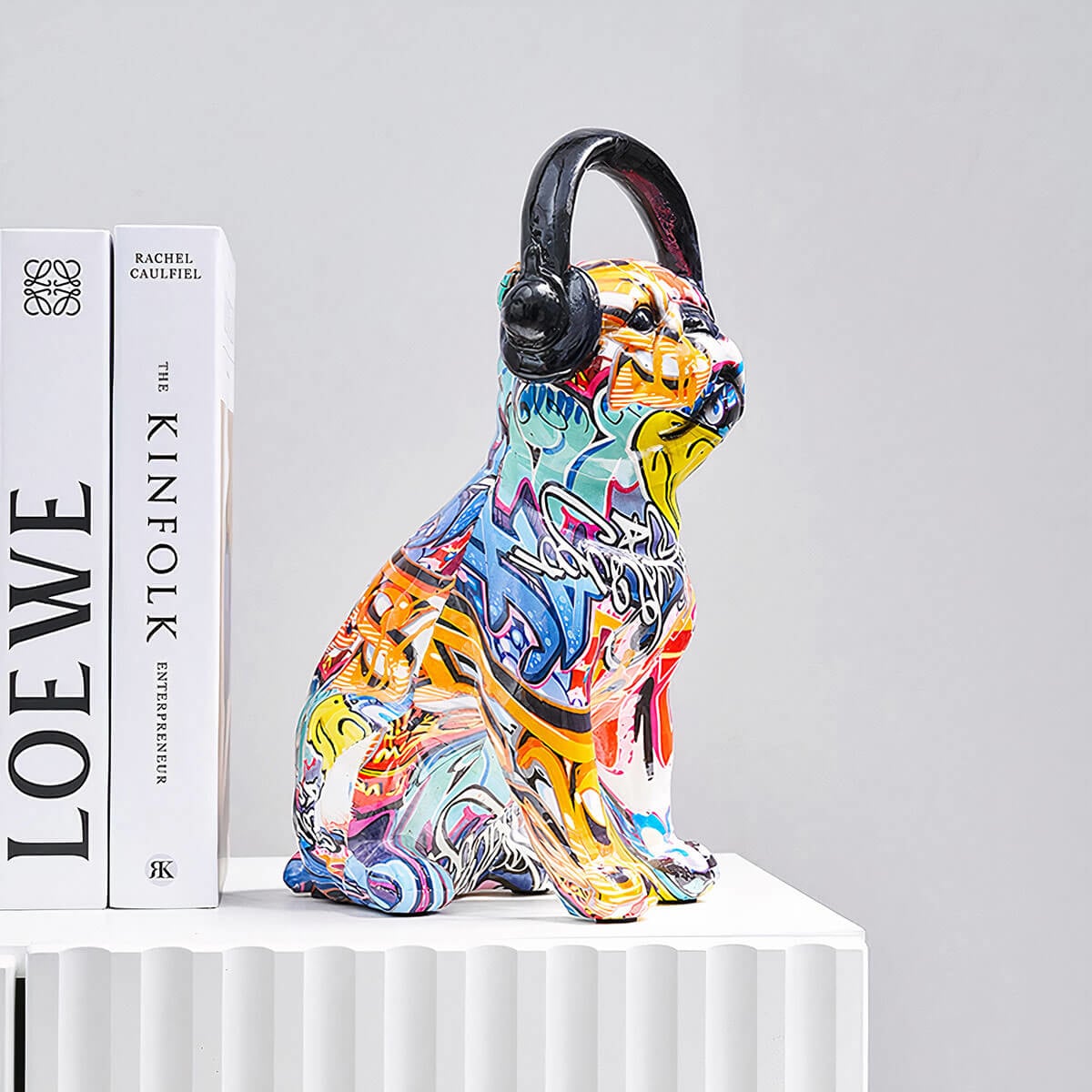 English Bulldog Puppy Statue Creative Dog Sculpture