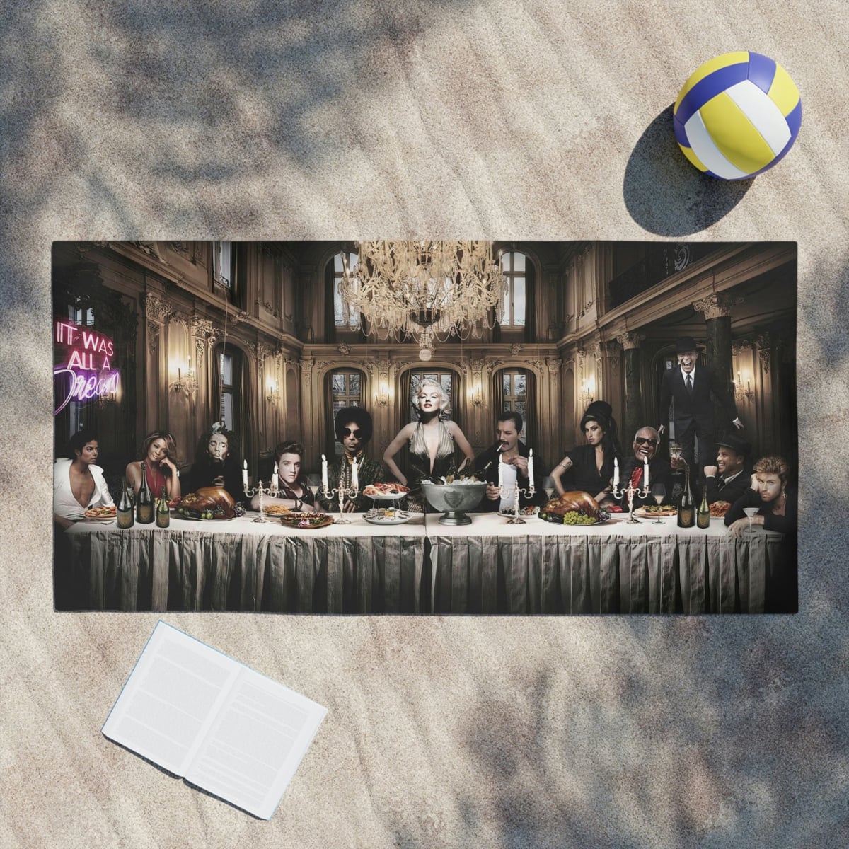 Famous Celebrities The Last Supper Beach Towels