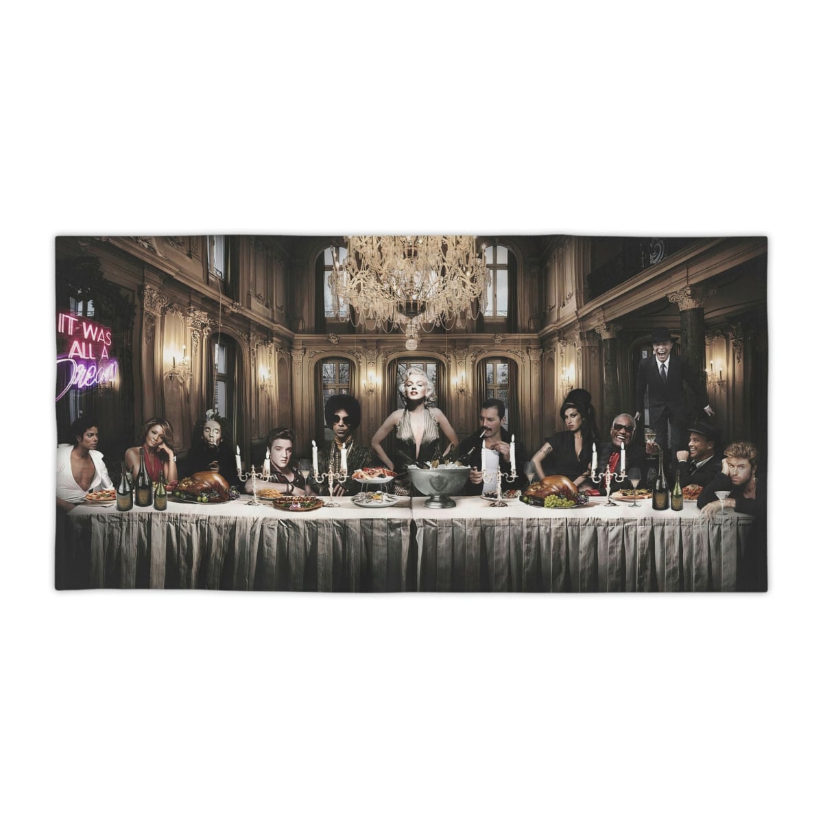 Famous Celebrities The Last Supper Beach Towels