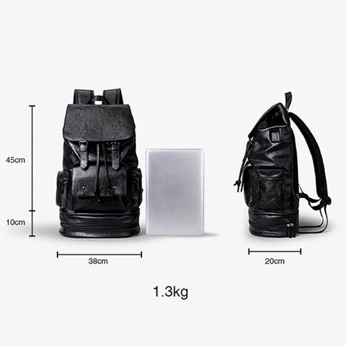 Fashion Leather Casual High Capacity Travel Backpack