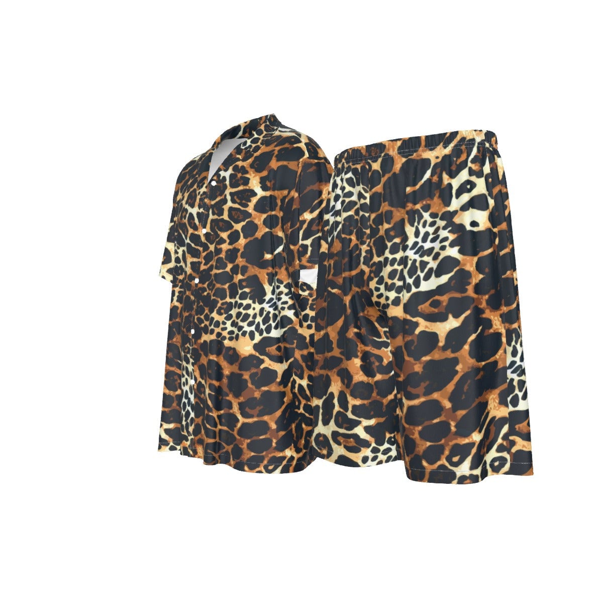 Fashion Luxury Style Holiday Beach B Silk Shirt Suit Set