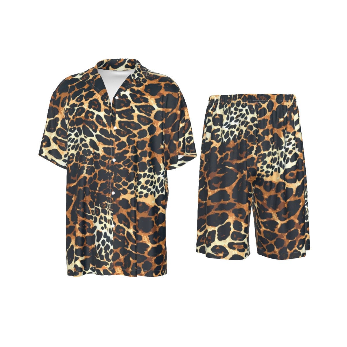 Fashion Luxury Style Holiday Beach B Silk Shirt Suit Set