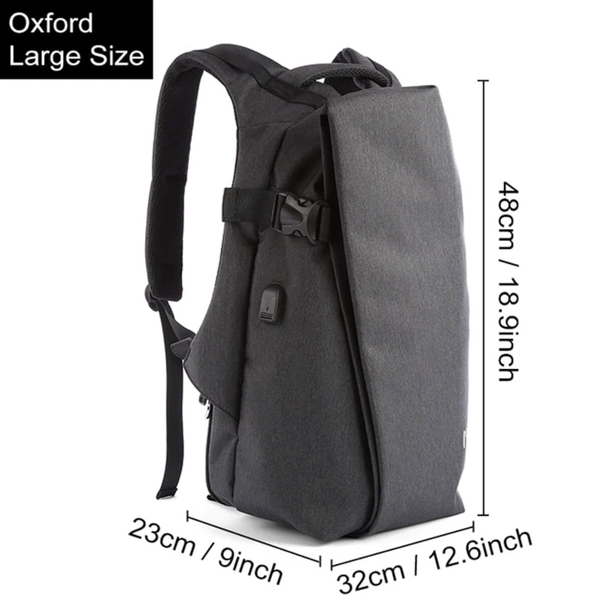 Fashion Style High-Quality USB Charge Travel Laptop Waterproof Backpack