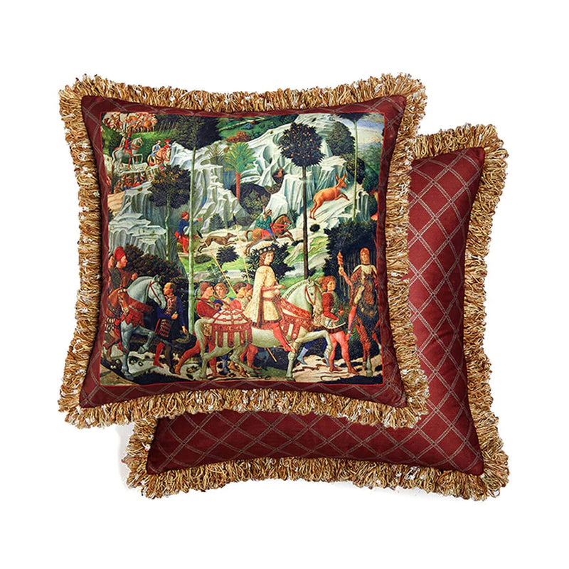 Florence Cushion Covers Oil Painting Pattern Magnificent Luxury Retro Pillow Case