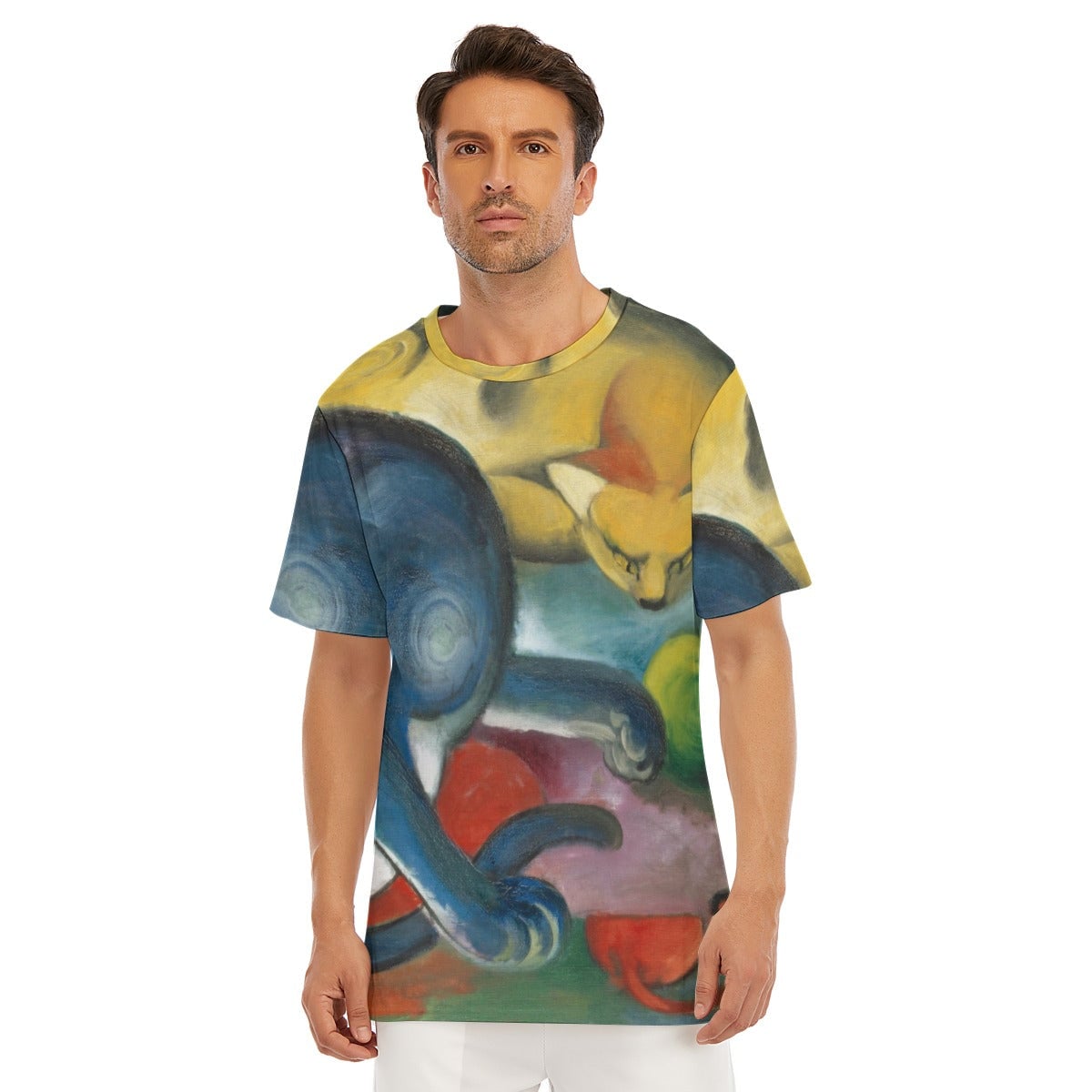 Franz Marc’s Two Cats Blue and Yellow T-Shirt