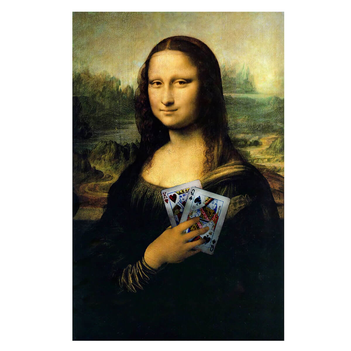 Funny Mona Lisa Meme Famous Painting Iconic Canvas Wall Art
