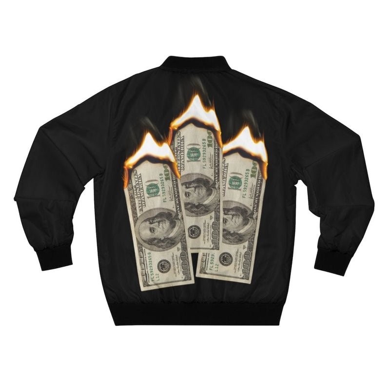 Gangster Burn Cash Money Dollars Bomber Jacket