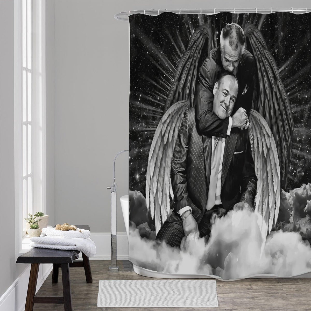Gangsters and Angels Shower Curtains