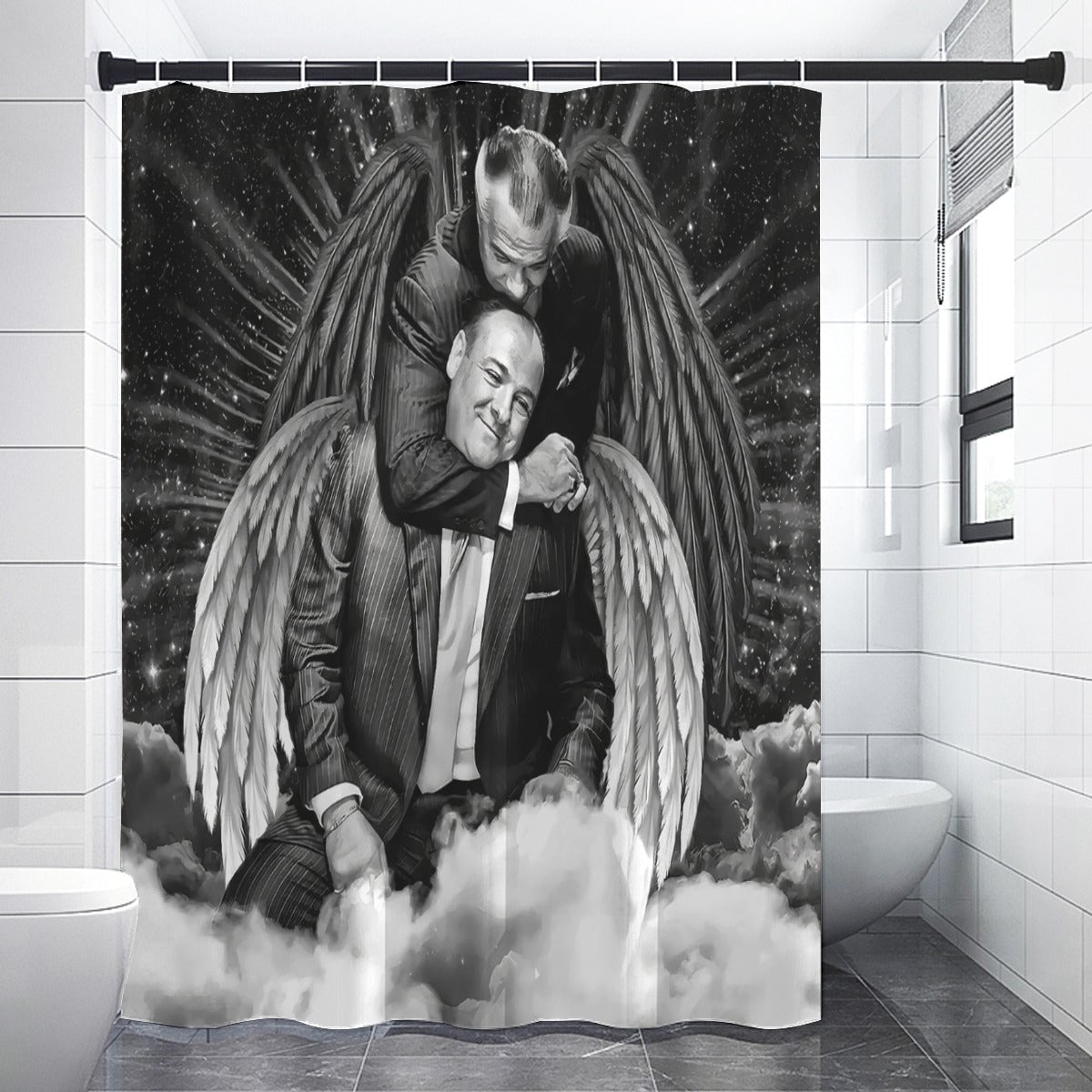Gangsters and Angels Shower Curtains