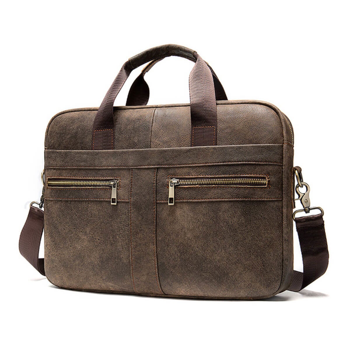 Genuine Leather Briefcase Premium Business Shoulder Bag