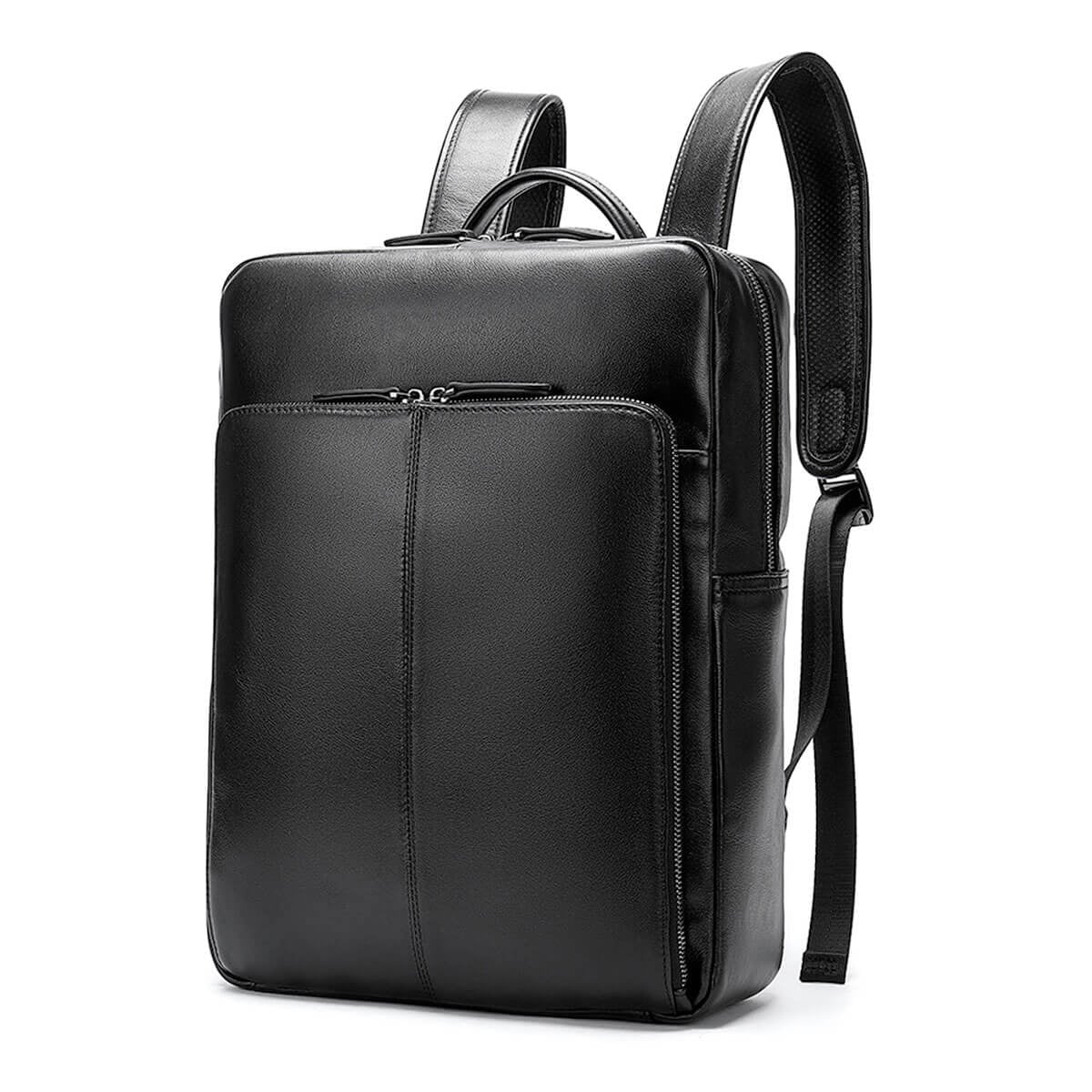 Genuine Leather Business Laptop Luxury Black Backpack