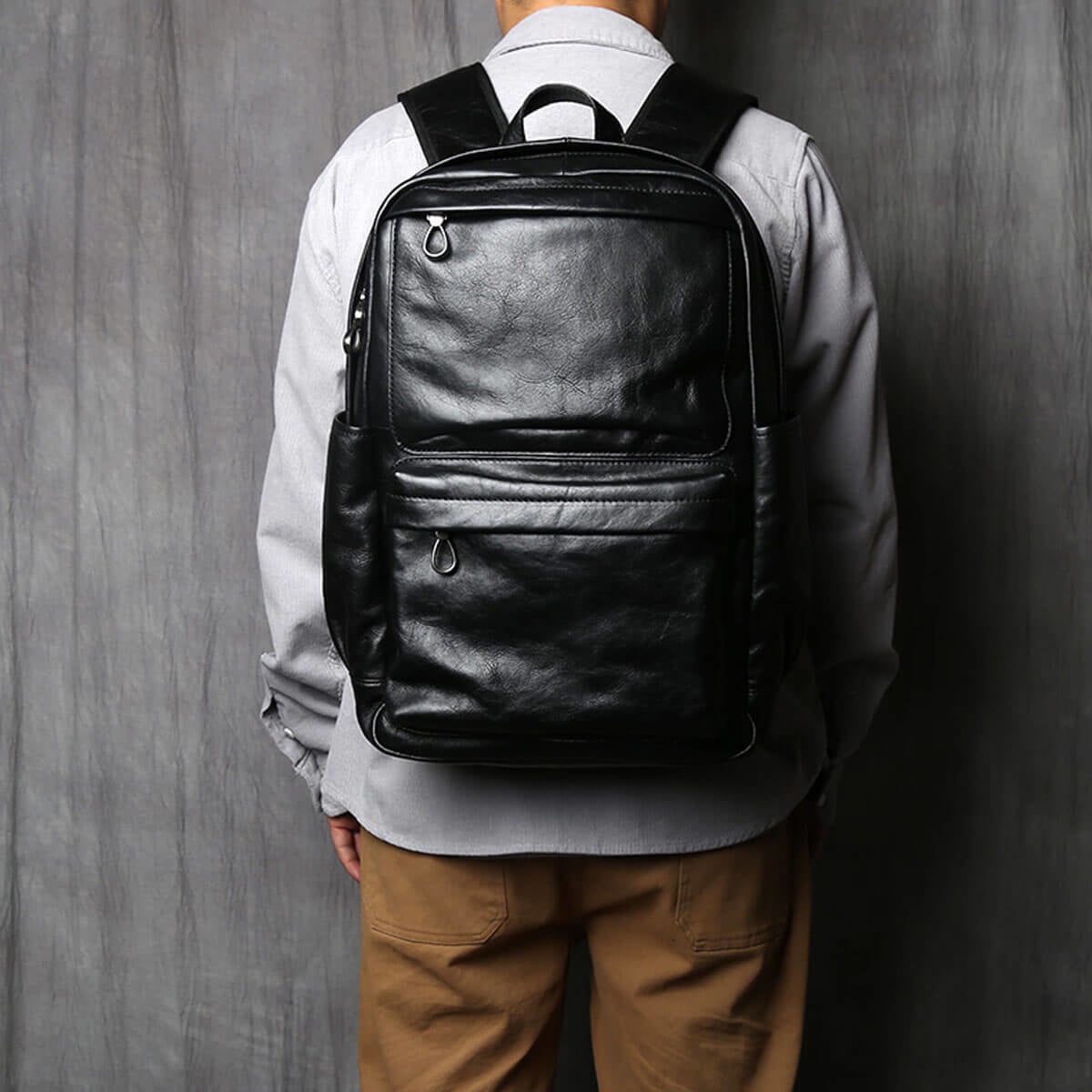 Genuine Leather Top Layer Cowhide Casual Luxury Backpack
