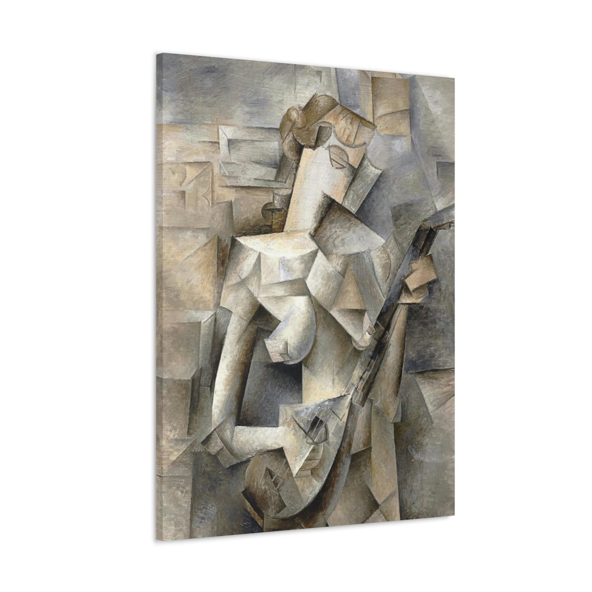 Girl with a Mandolin by Pablo Picasso Art Canvas Gallery Wraps