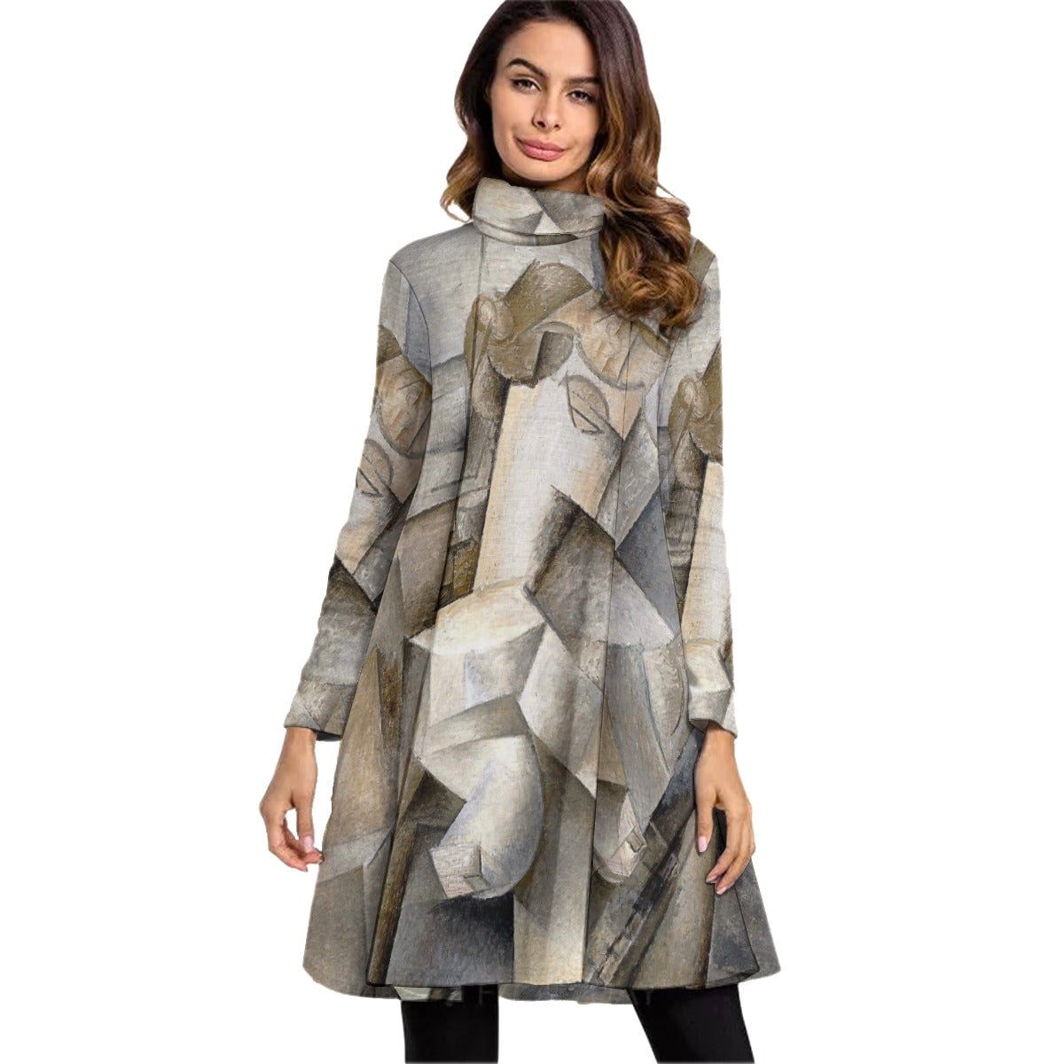 Girl with a Mandolin by Pablo Picasso Art Dress Long Sleeve