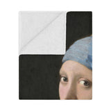Vermeer's Iconic Painting on Cozy Blanket