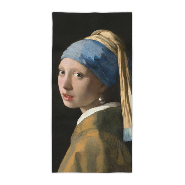 Girl with a Pearl Earring Johannes Vermeer Beach Towels