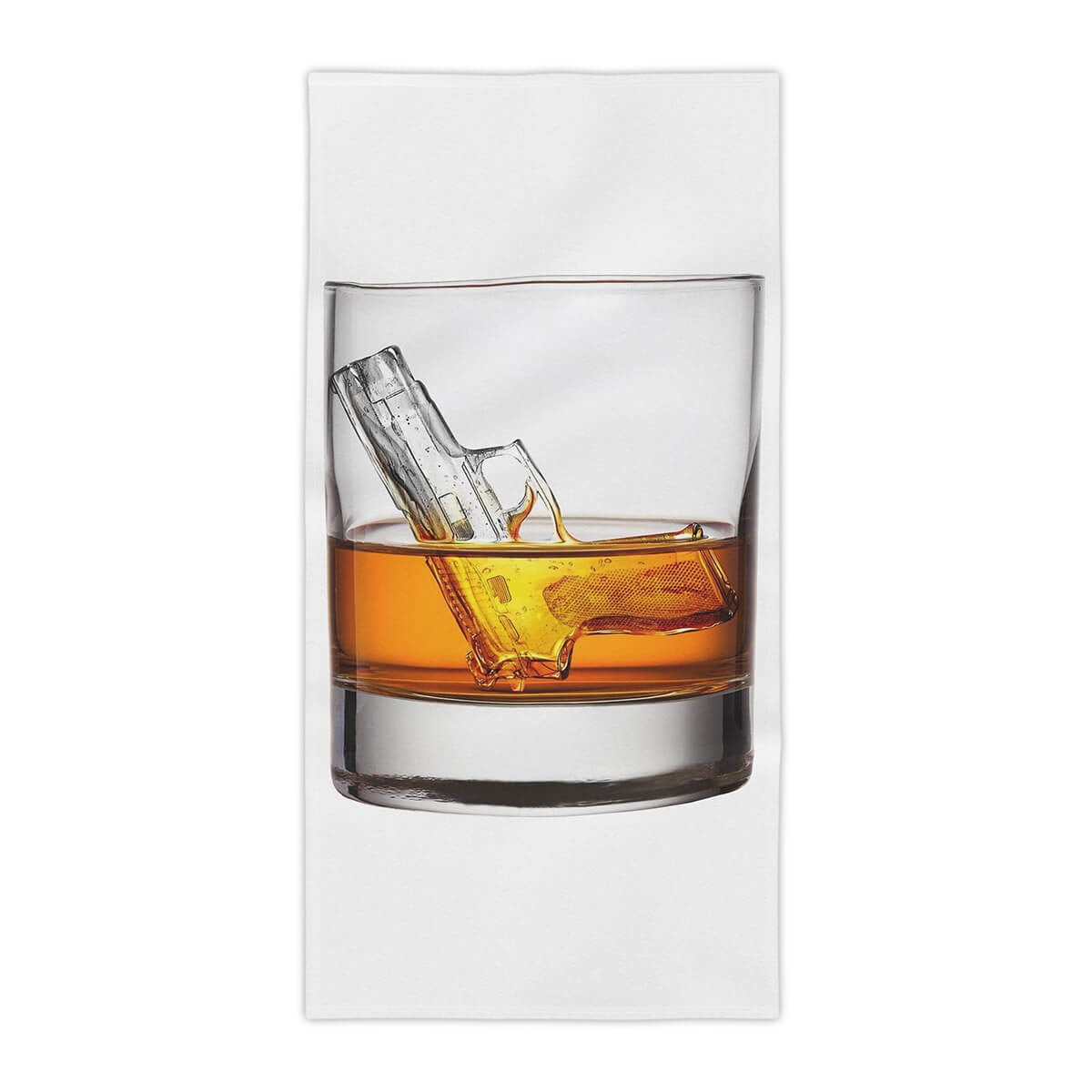 Glass of Whiskey every night Beach Towel