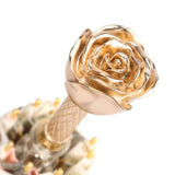 Golden Roses Luxury Folding Women Premium Umbrella