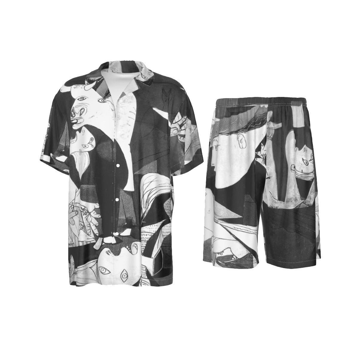 Guernica by Pablo Picasso Art Silk Shirt Suit Set