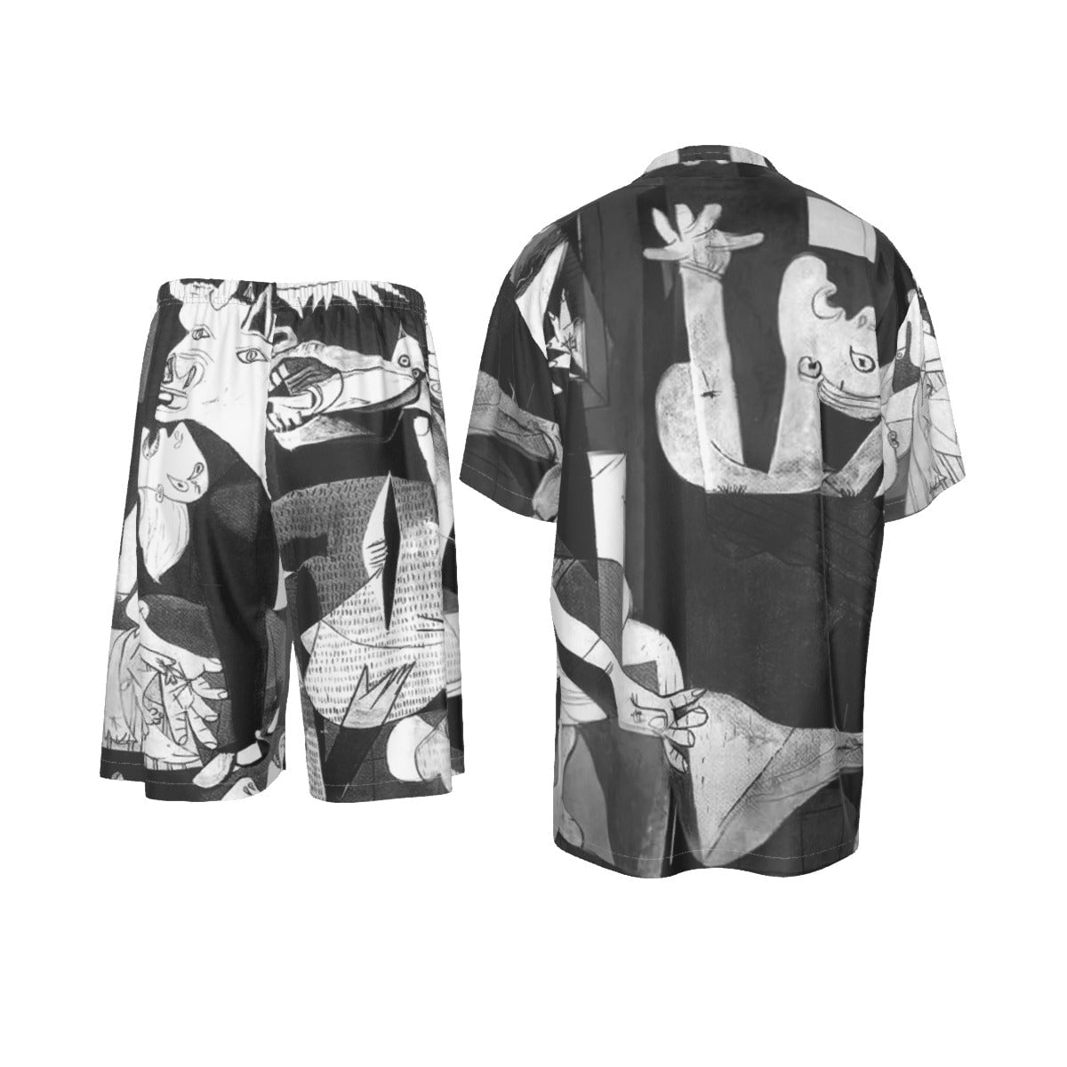 Guernica by Pablo Picasso Art Silk Shirt Suit Set