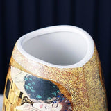 Gustav Klimt Kiss Painting Luxury Ceramic Vase