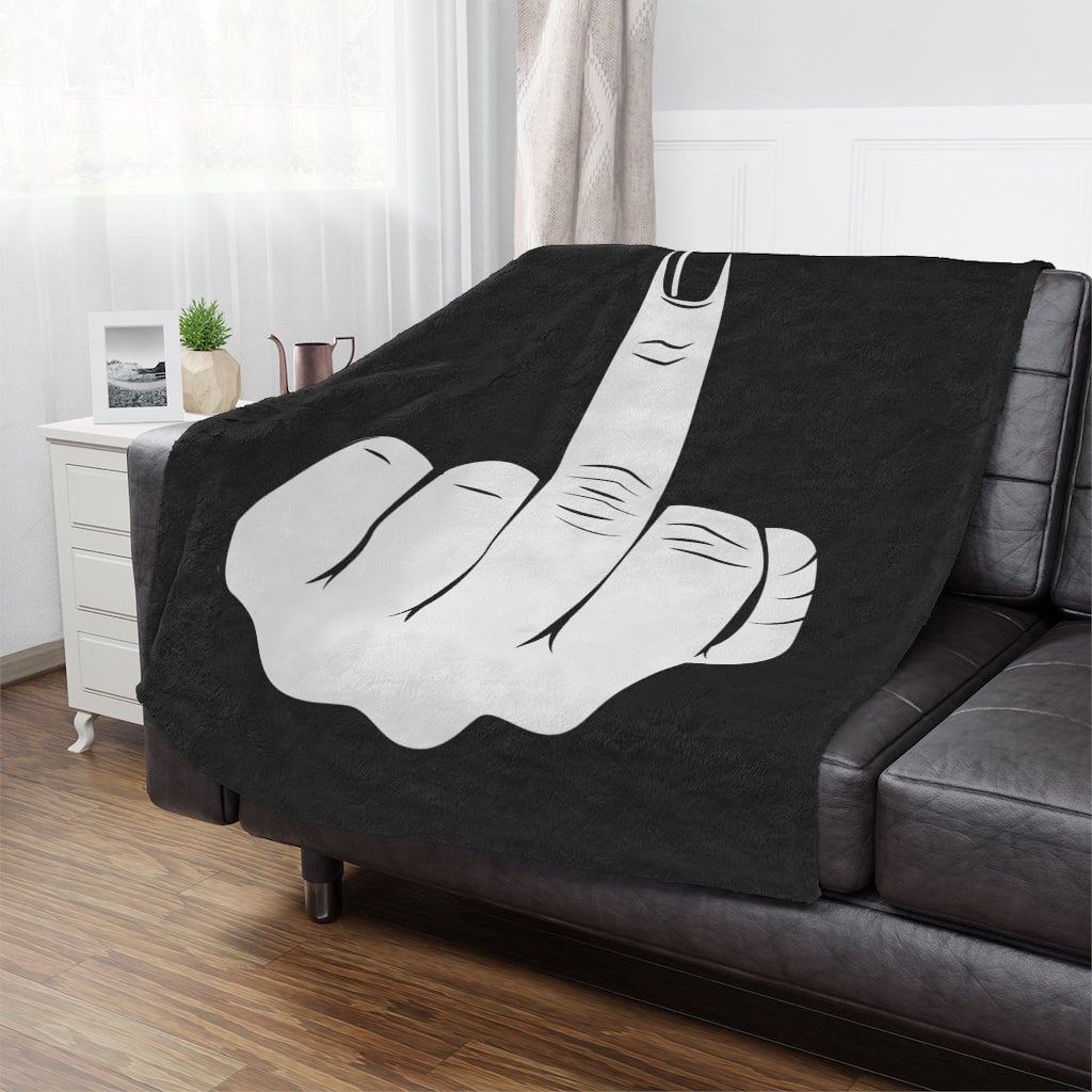 Have a nice day Kiss My Middle Finger Minky Blanket