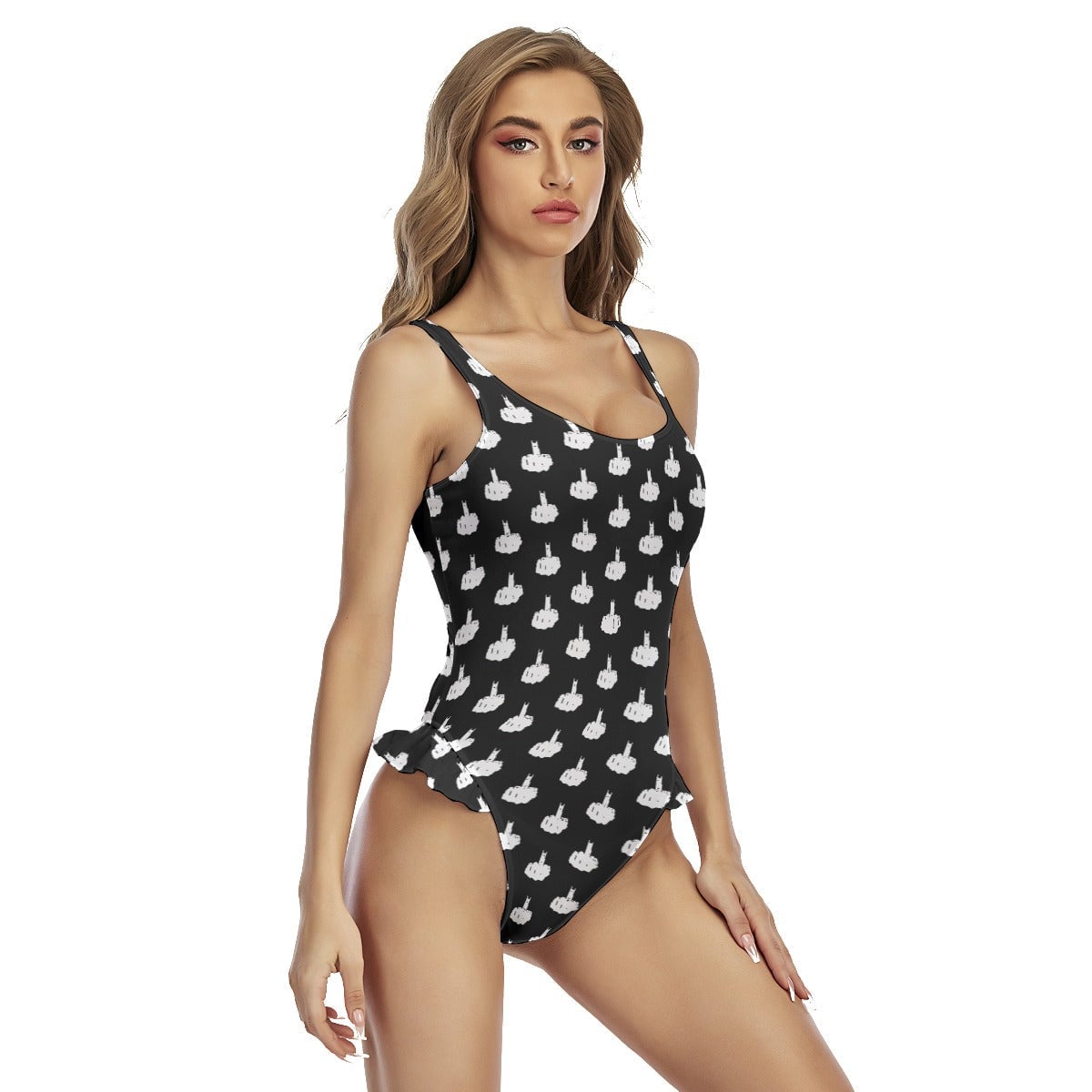 Have a nice day Kiss My Middle Finger One-piece Swimsuit